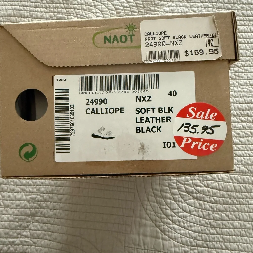 Naot Black Calliope Sandal Size 9 NEW in box - Picture 7 of 10